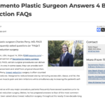 Sacramento Plastic Surgeon on Breast Reduction